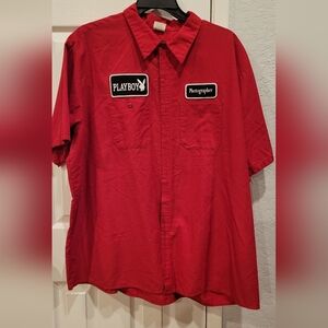 PLAYBOY Red Casual Button Down Shirt